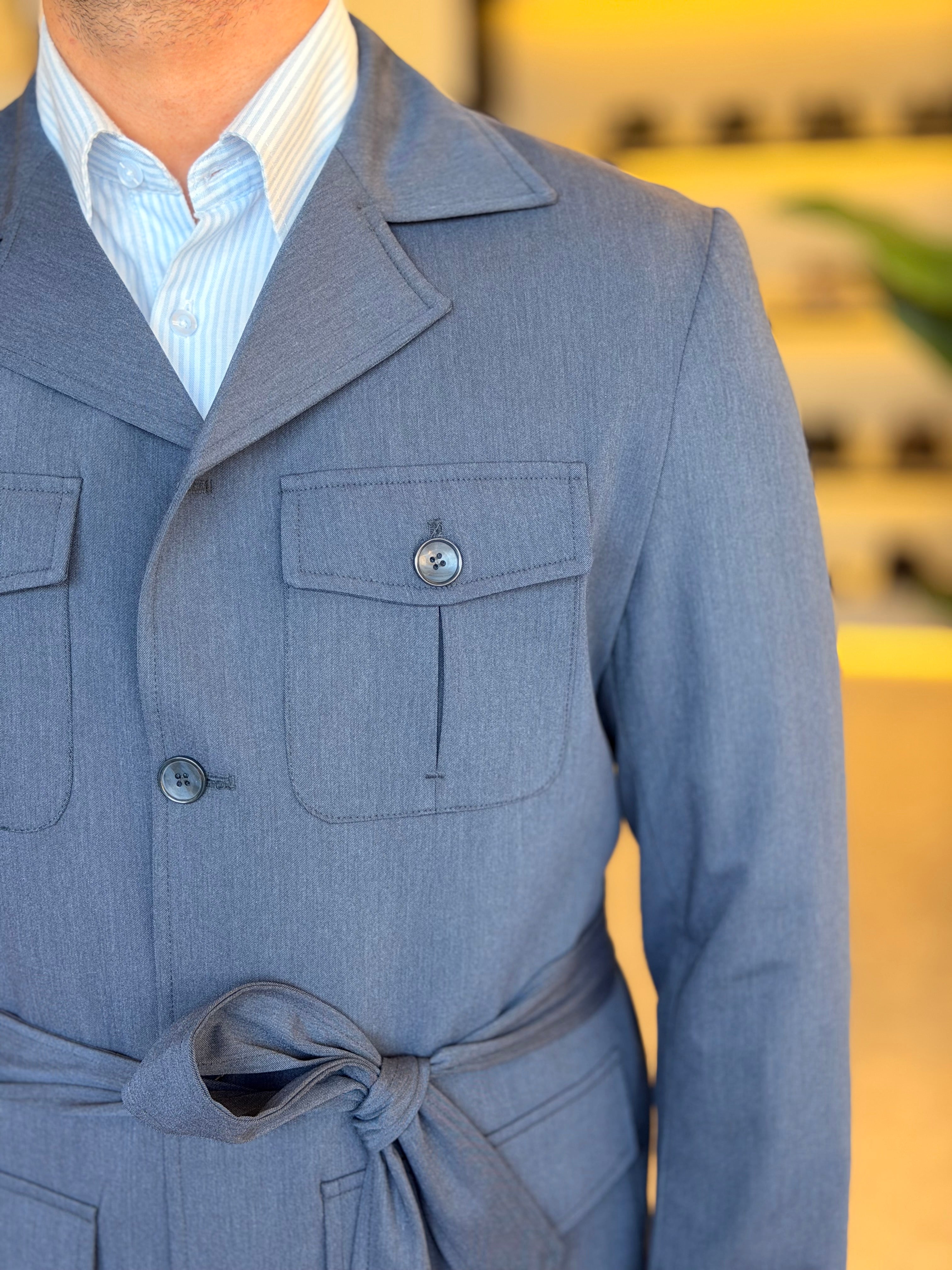 Safari Jacket - Blue