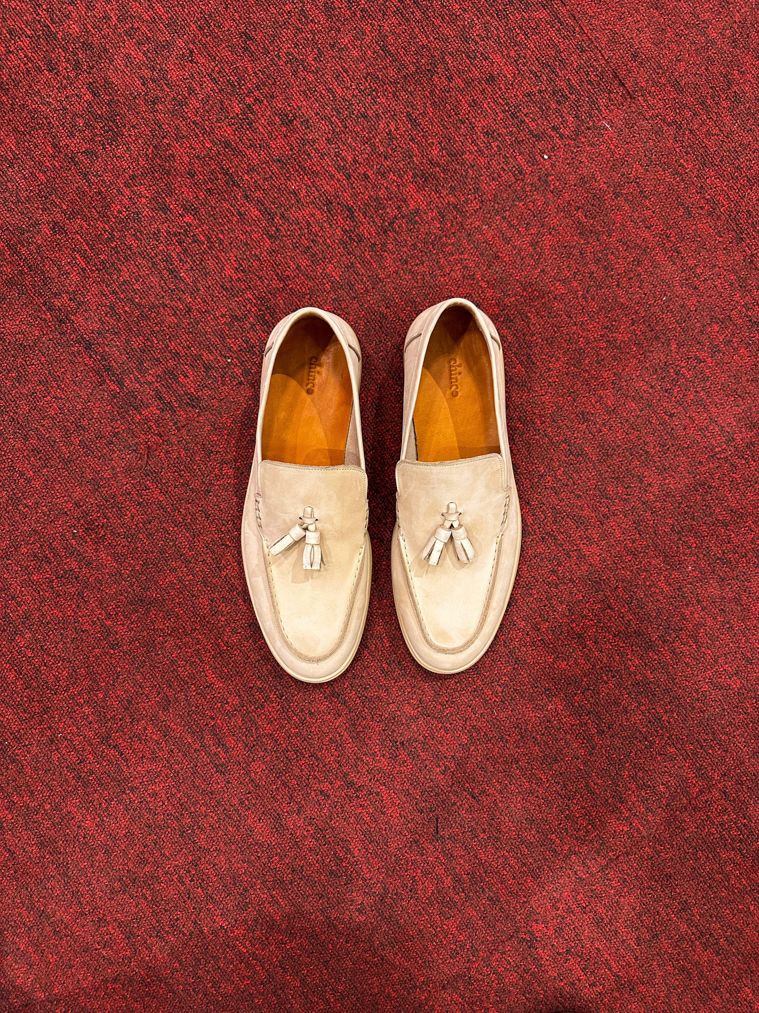 Tassels Suede loafers - beige