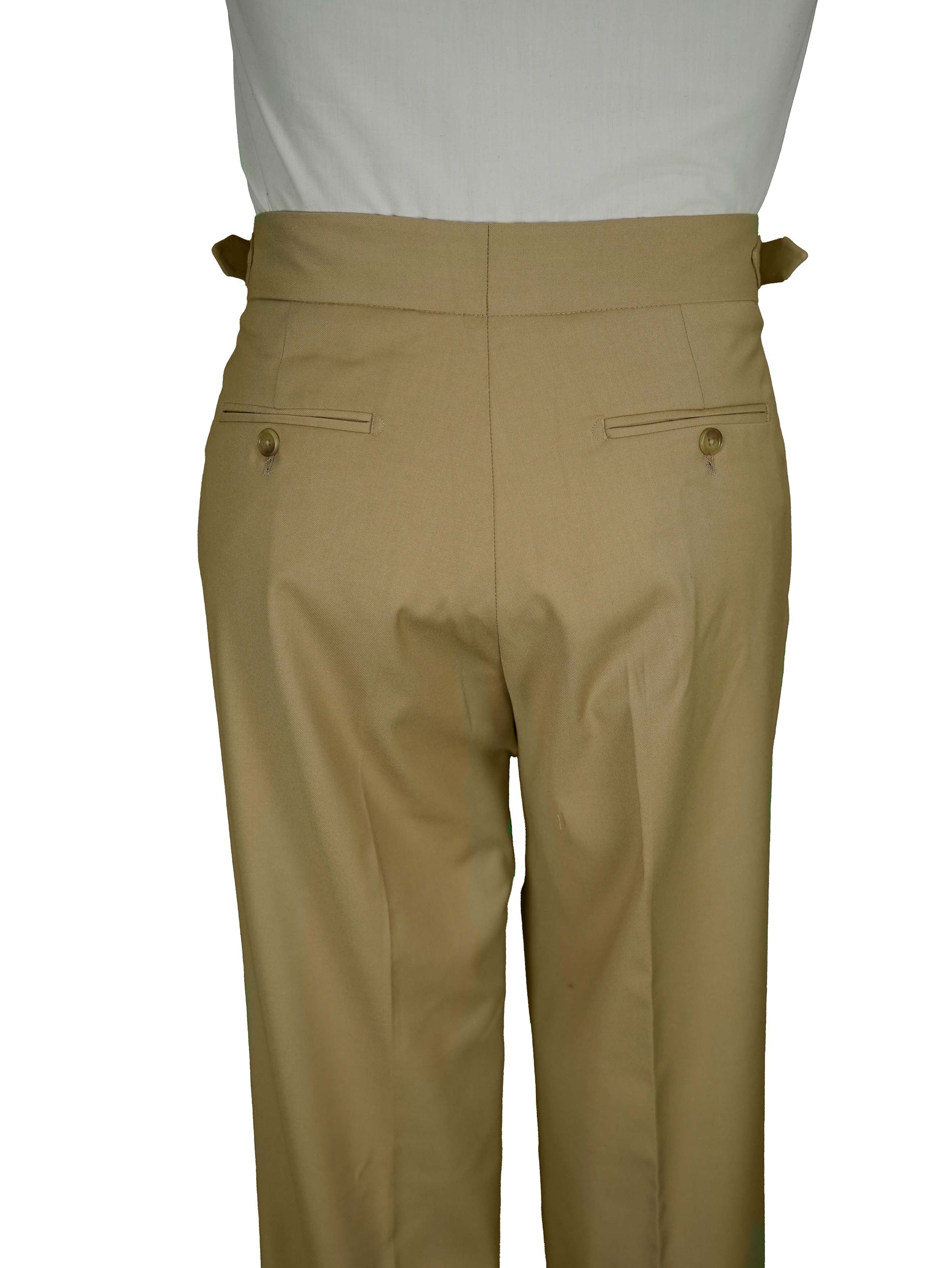 two button hight waits Gurkha trousers - Beige