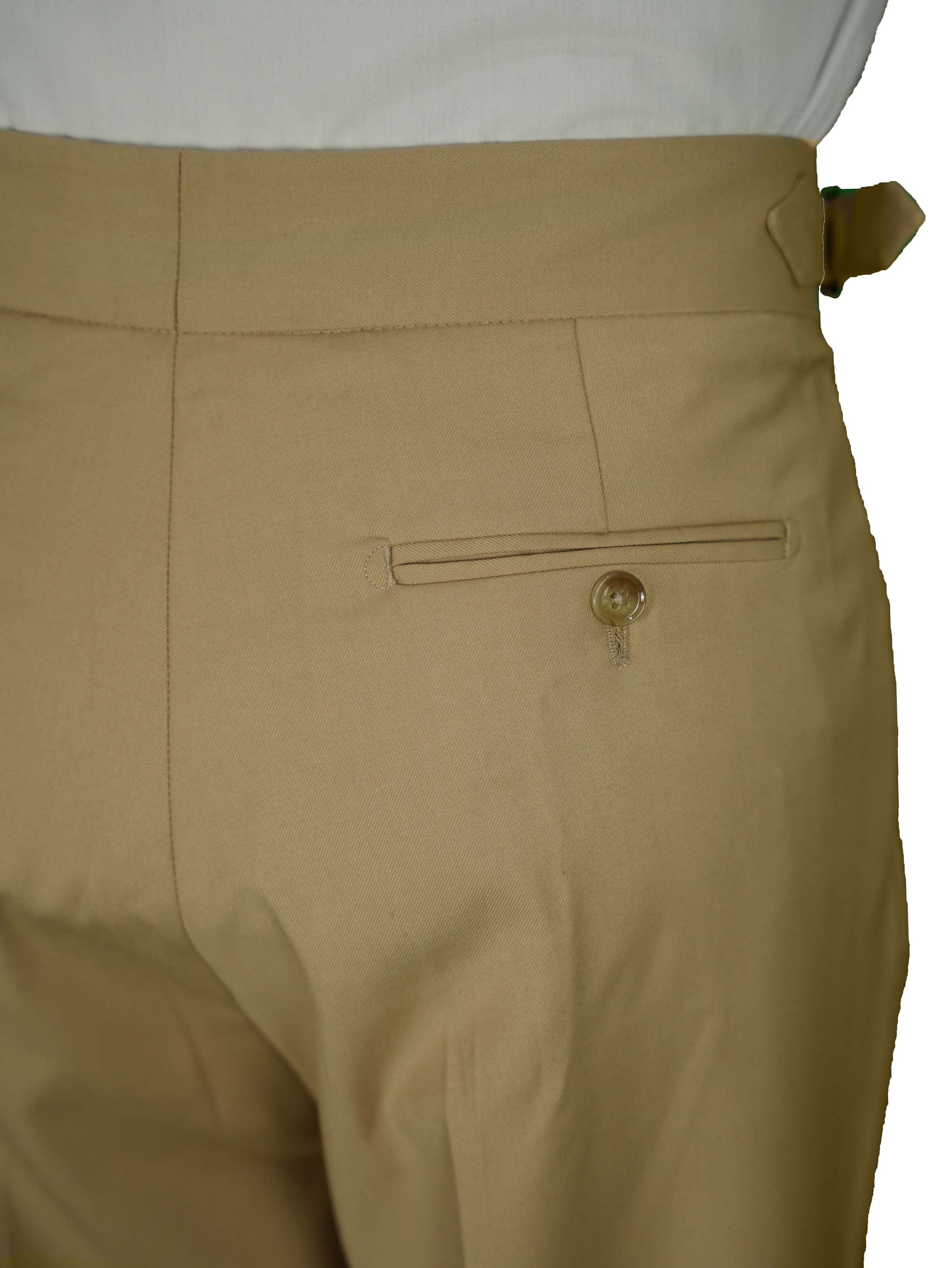 two button hight waits Gurkha trousers - Beige