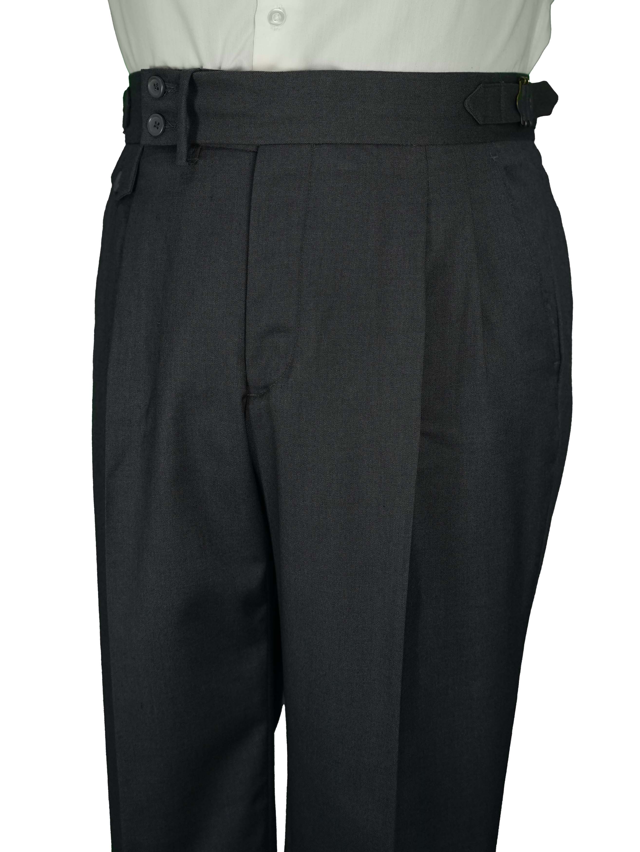 two button hight Waist Gurkha trousers - Grey