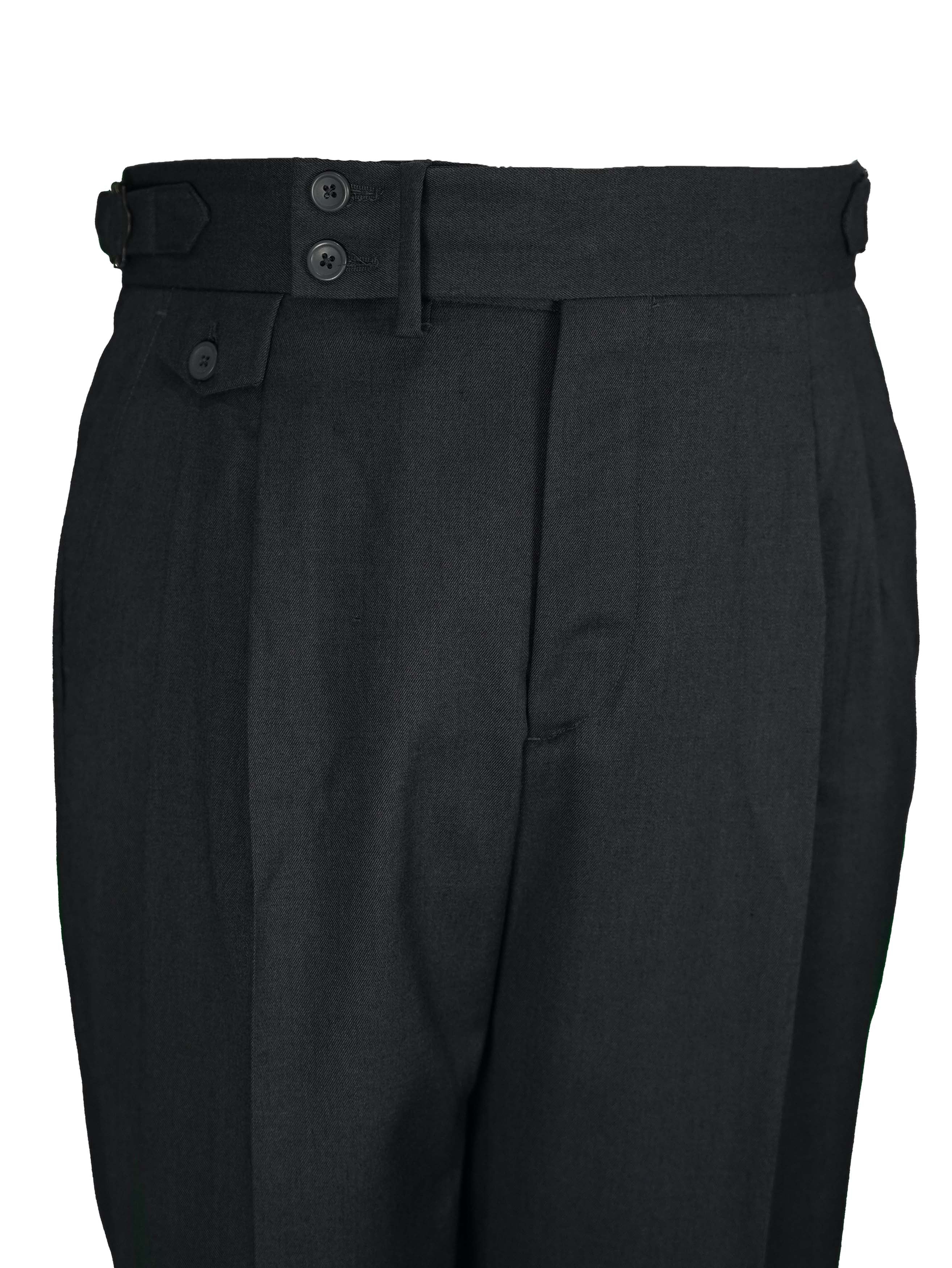 two button hight Waist Gurkha trousers - Grey