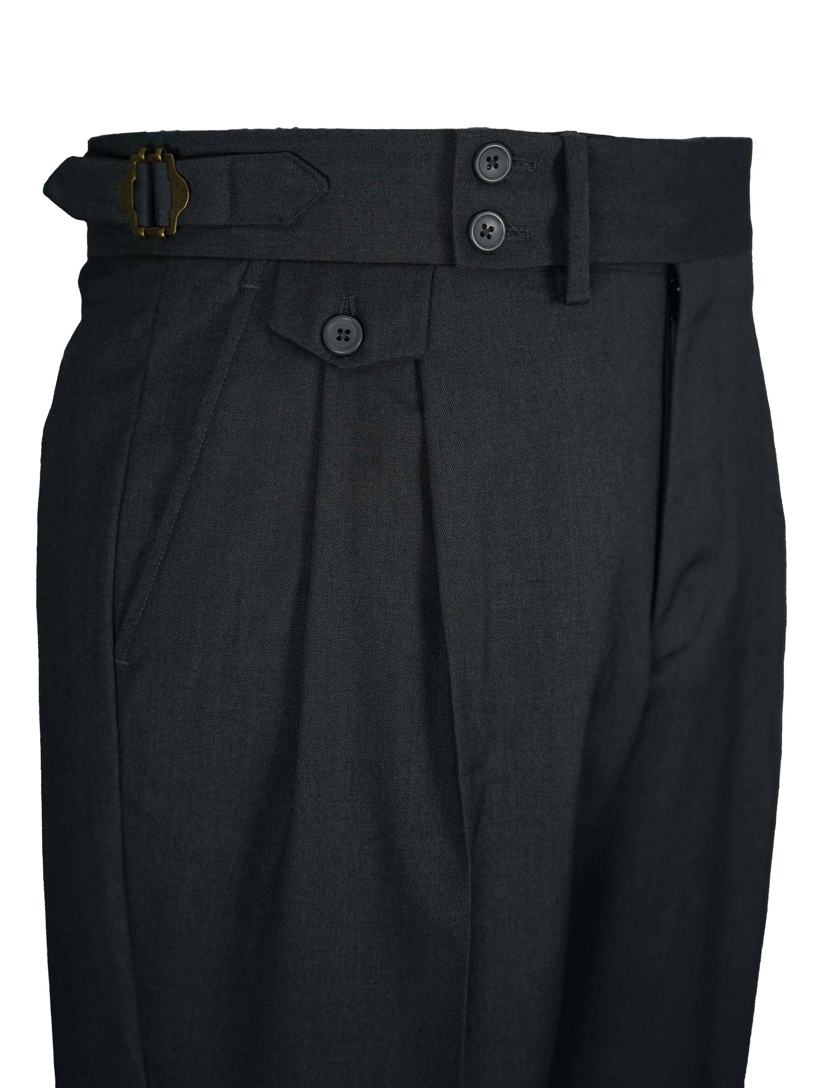 two button hight Waist Gurkha trousers - Grey