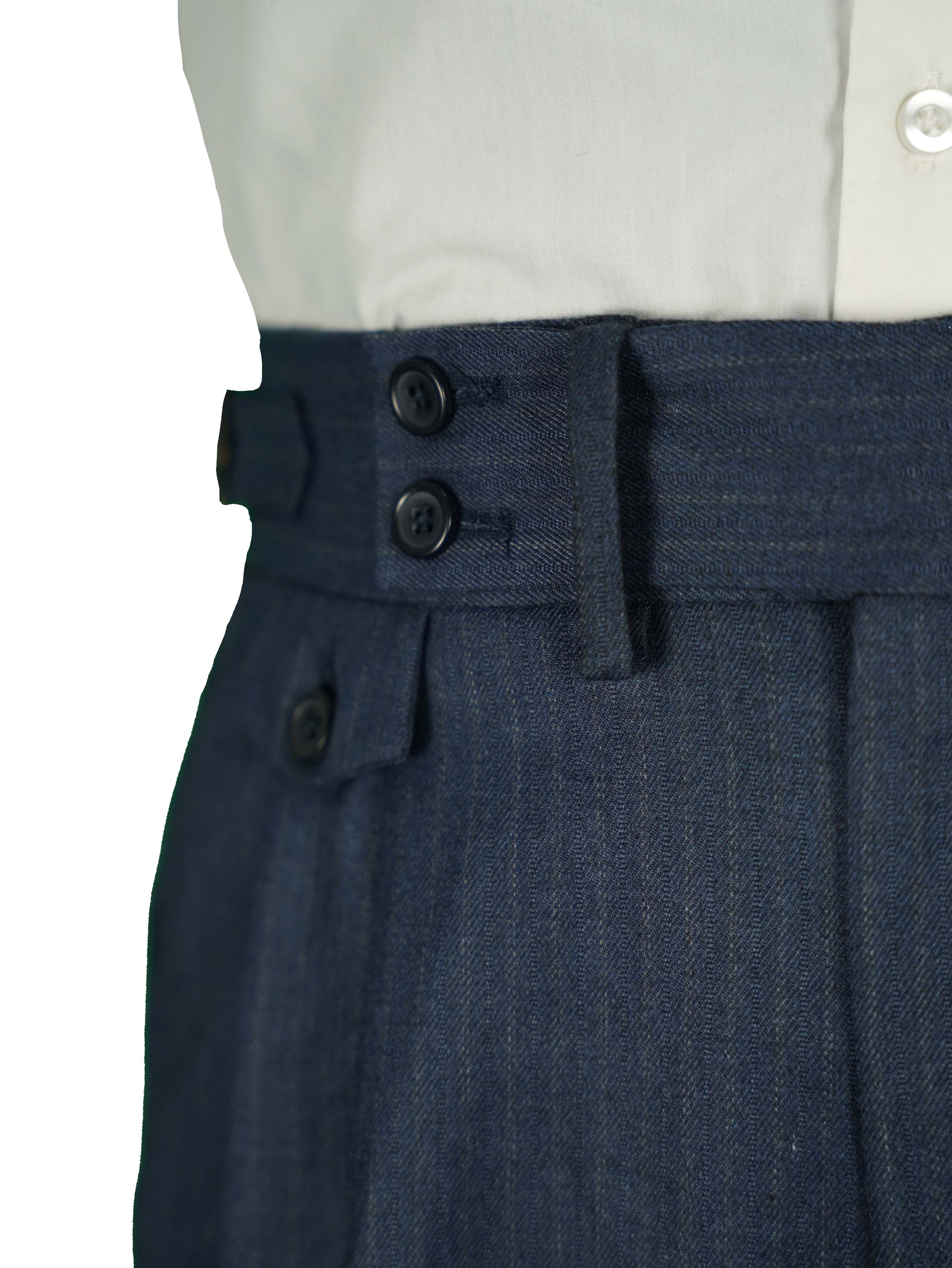 two button hight Waist Gurkha trousers - petrol
