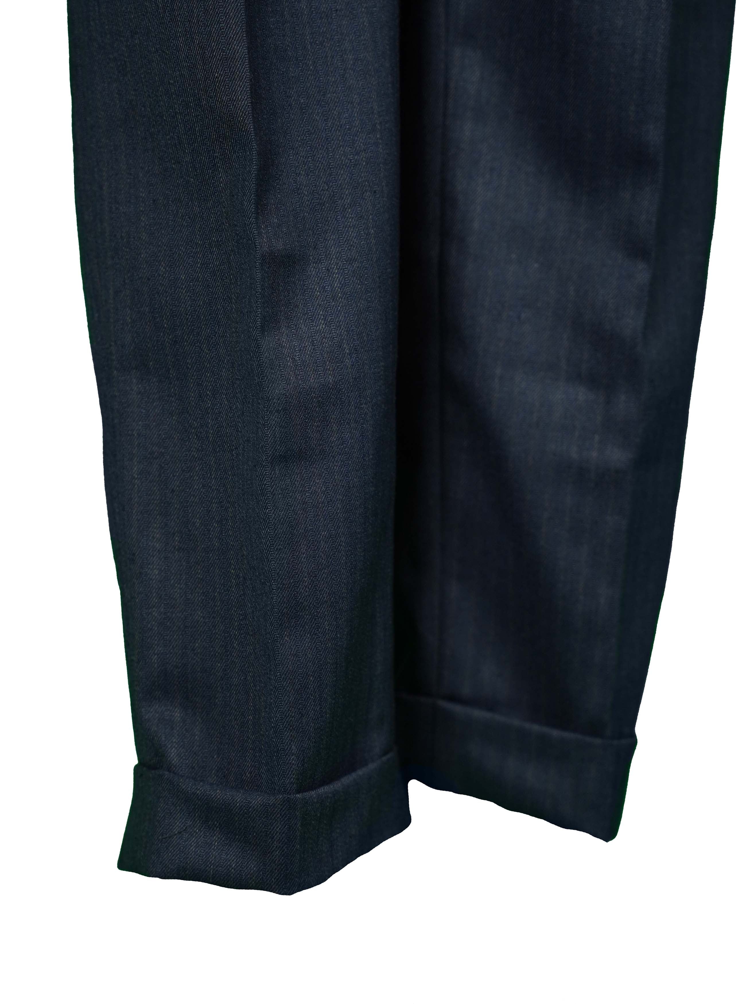two button hight Waist Gurkha trousers - petrol