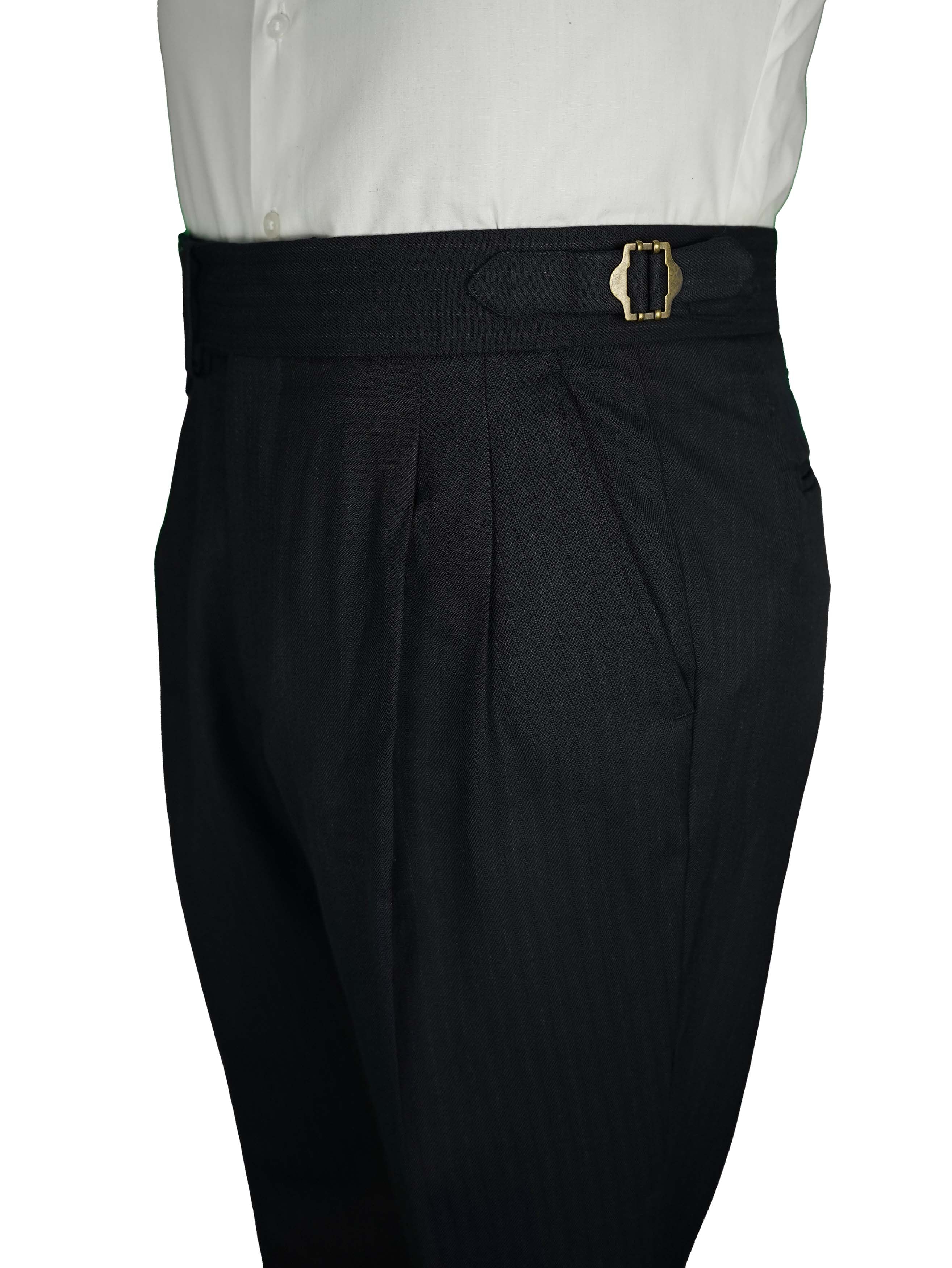two button hight Waist Gurkha trousers - Brown