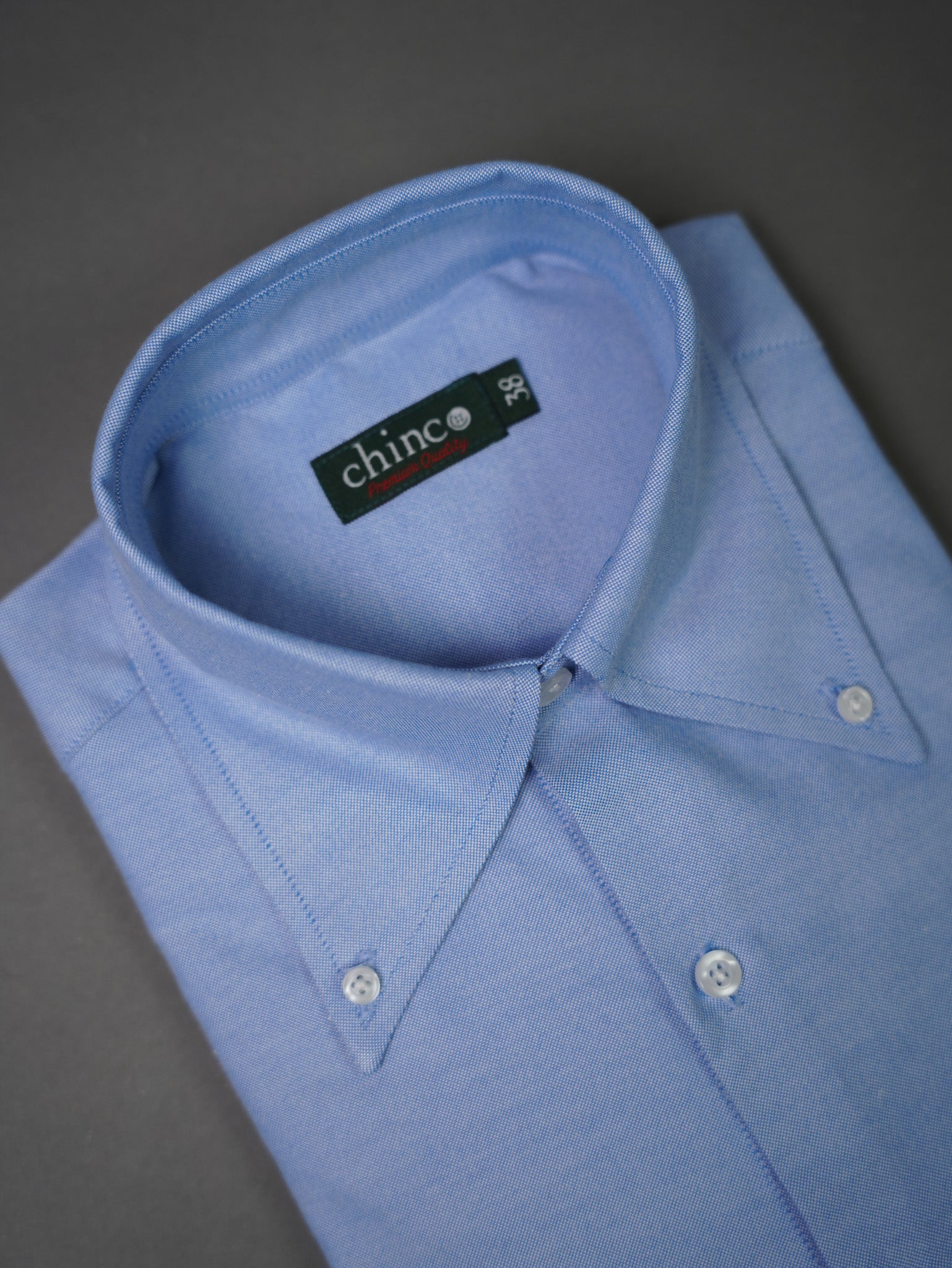 Oxford Long Point collar classic chemise -  BABY BLUE