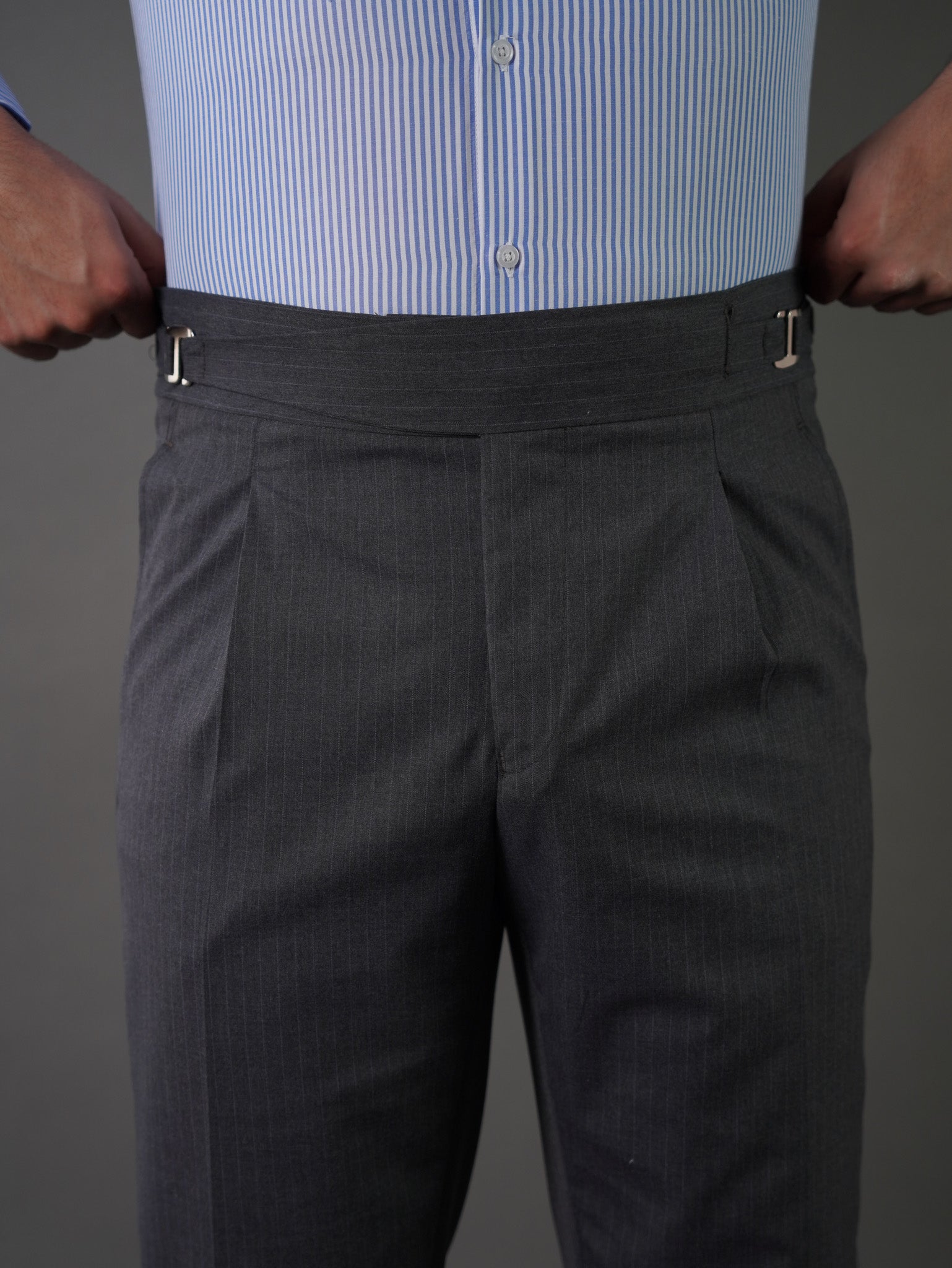 Hook two side Gurkha trousers	-  gray s