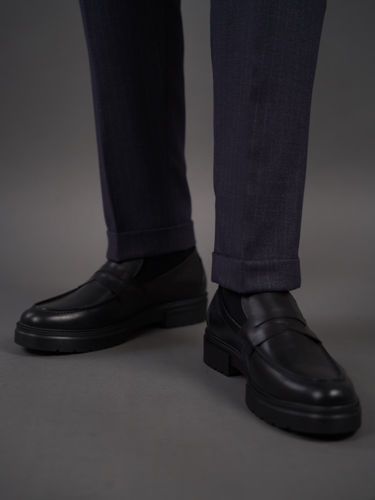 slim  fit chino high waist trousers -Gray s