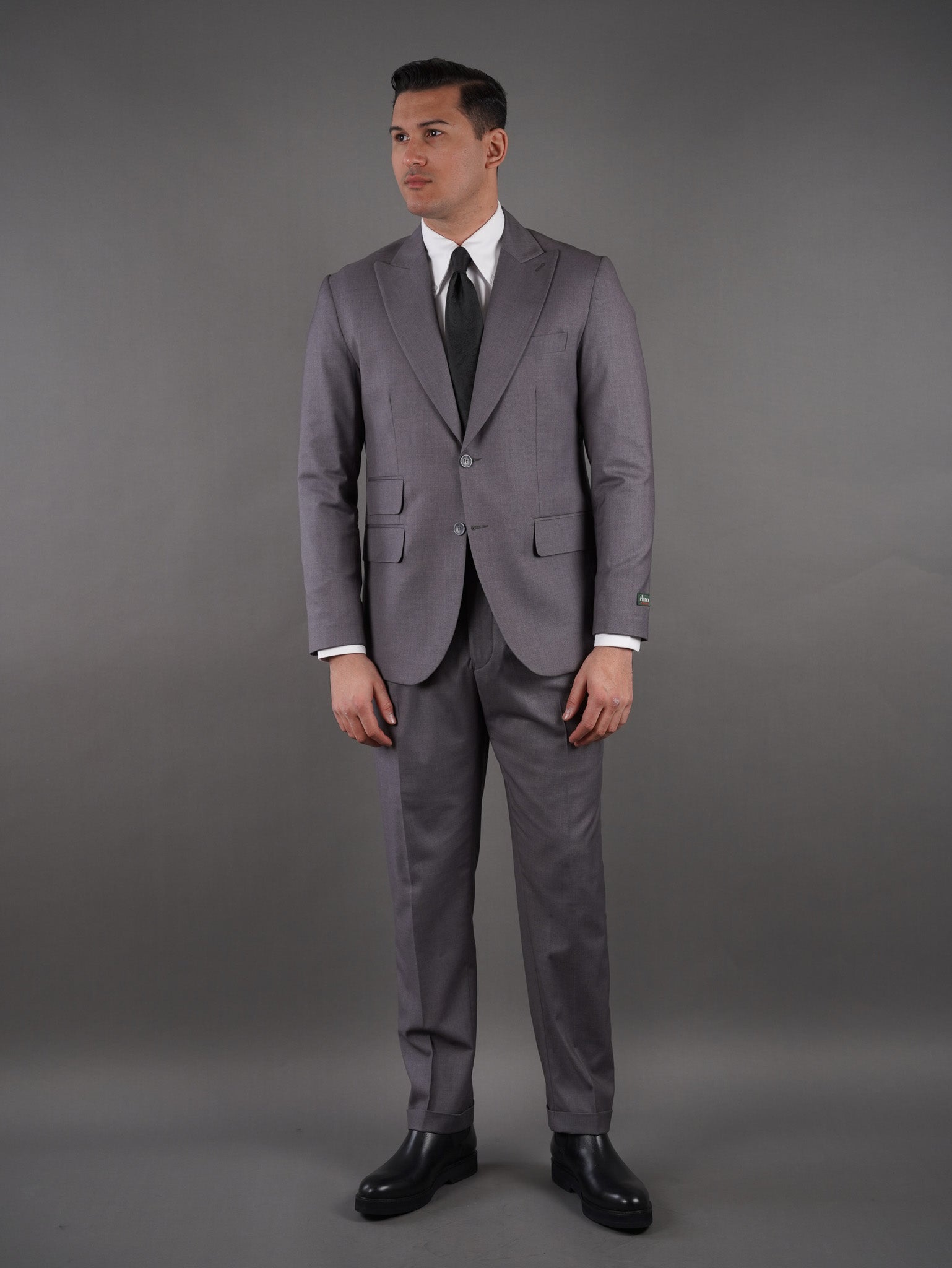 "Slim fit suit with two pockets - GRAY