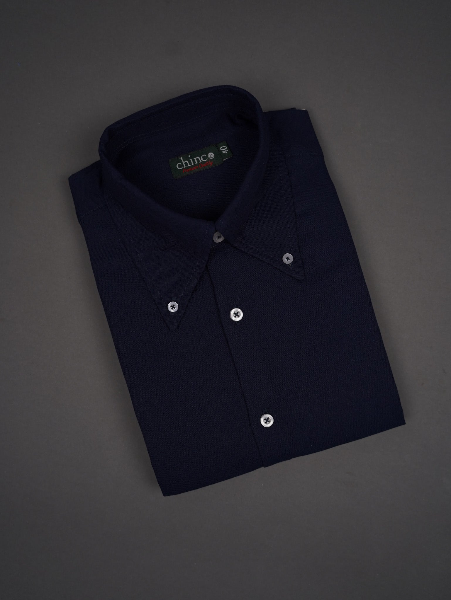 Oxford Long Point collar classic chemise - NAVY
