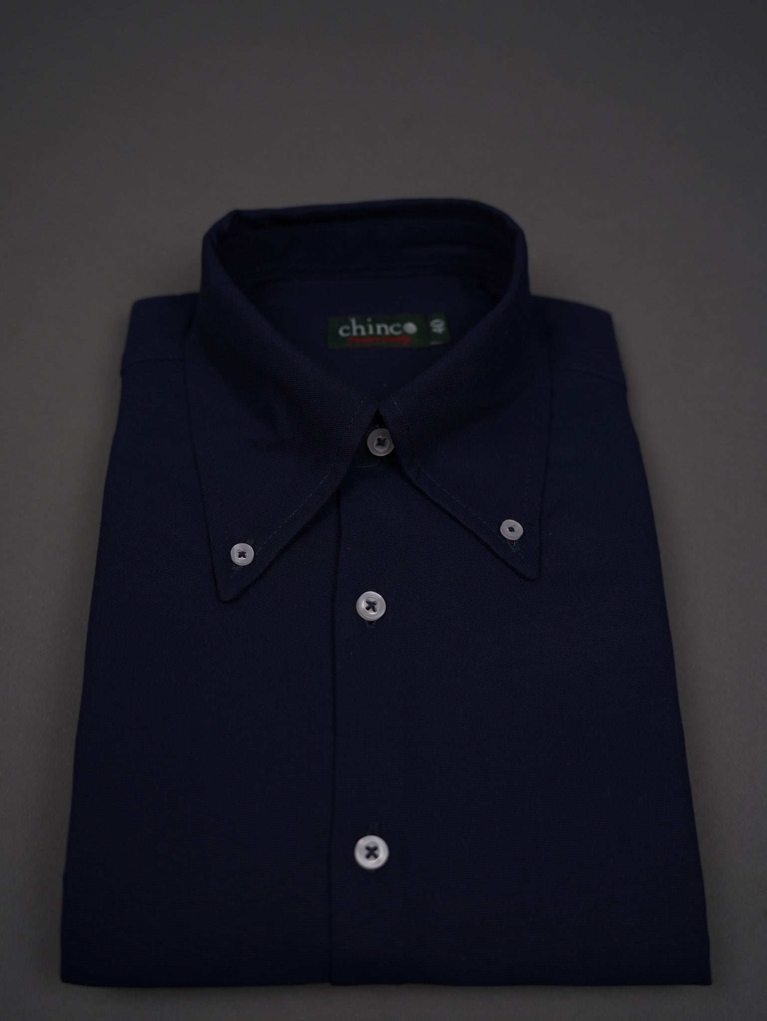 Oxford Long Point collar classic chemise - NAVY