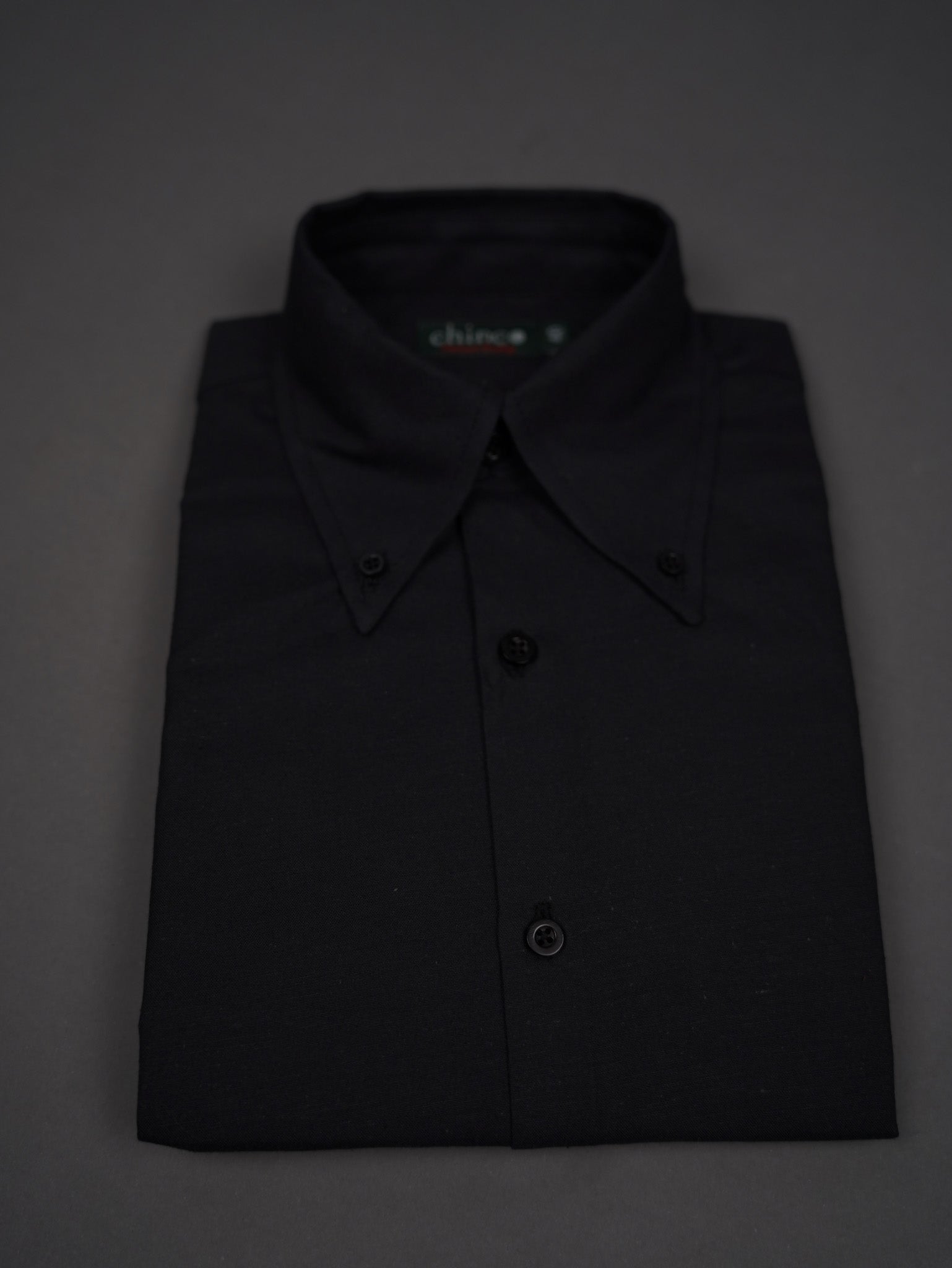 Oxford Long Point collar classic chemise -  BLACK