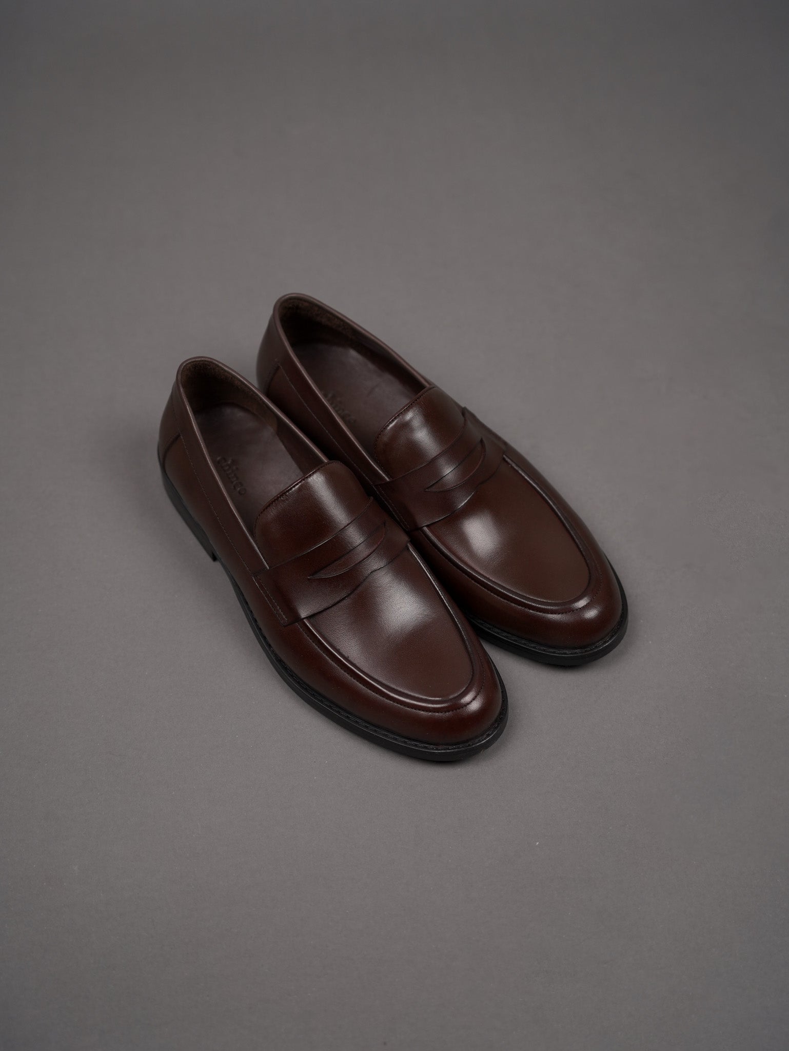 Penny leather loafers - BORWN
