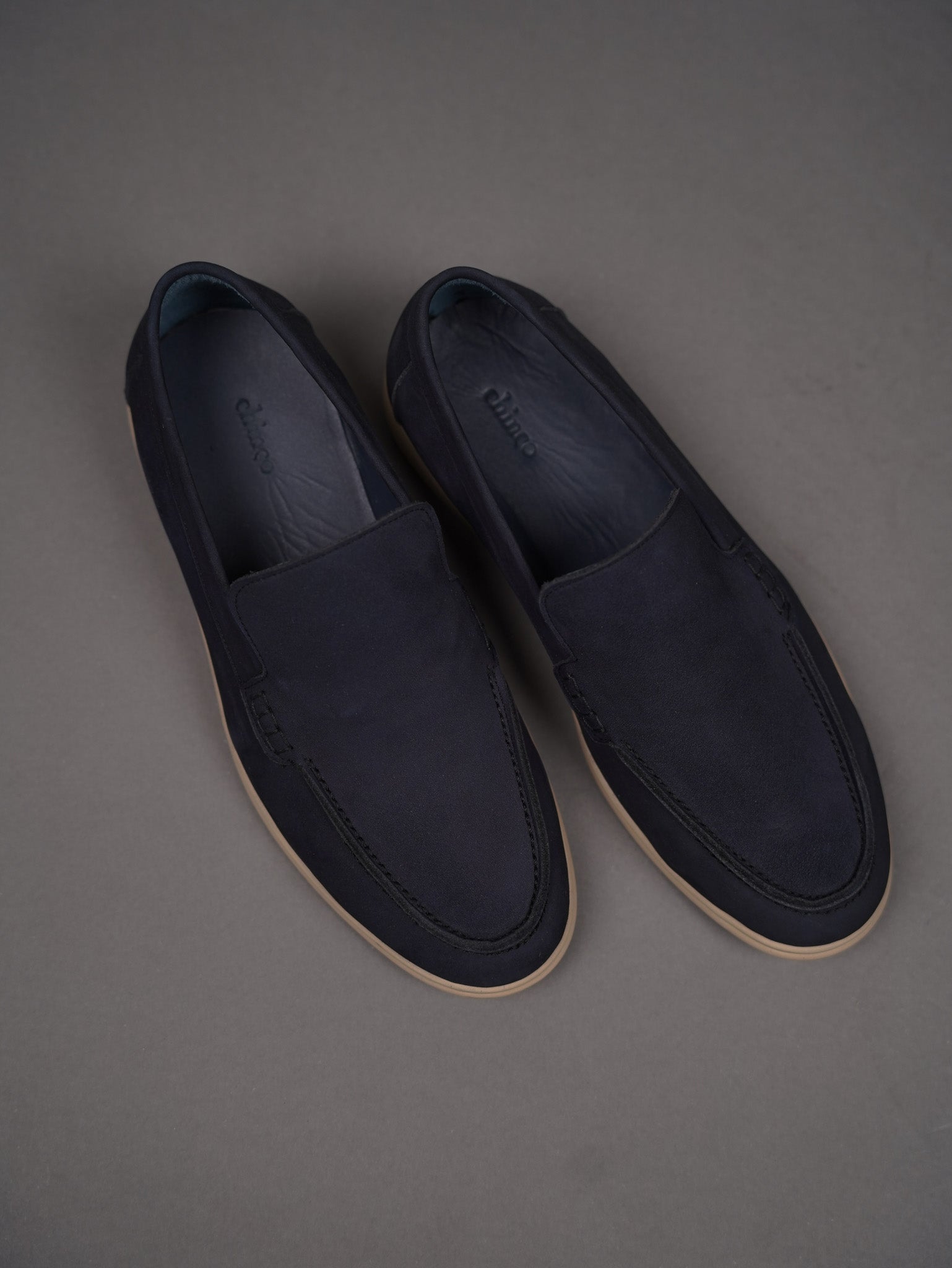 Suede loafers -  navy