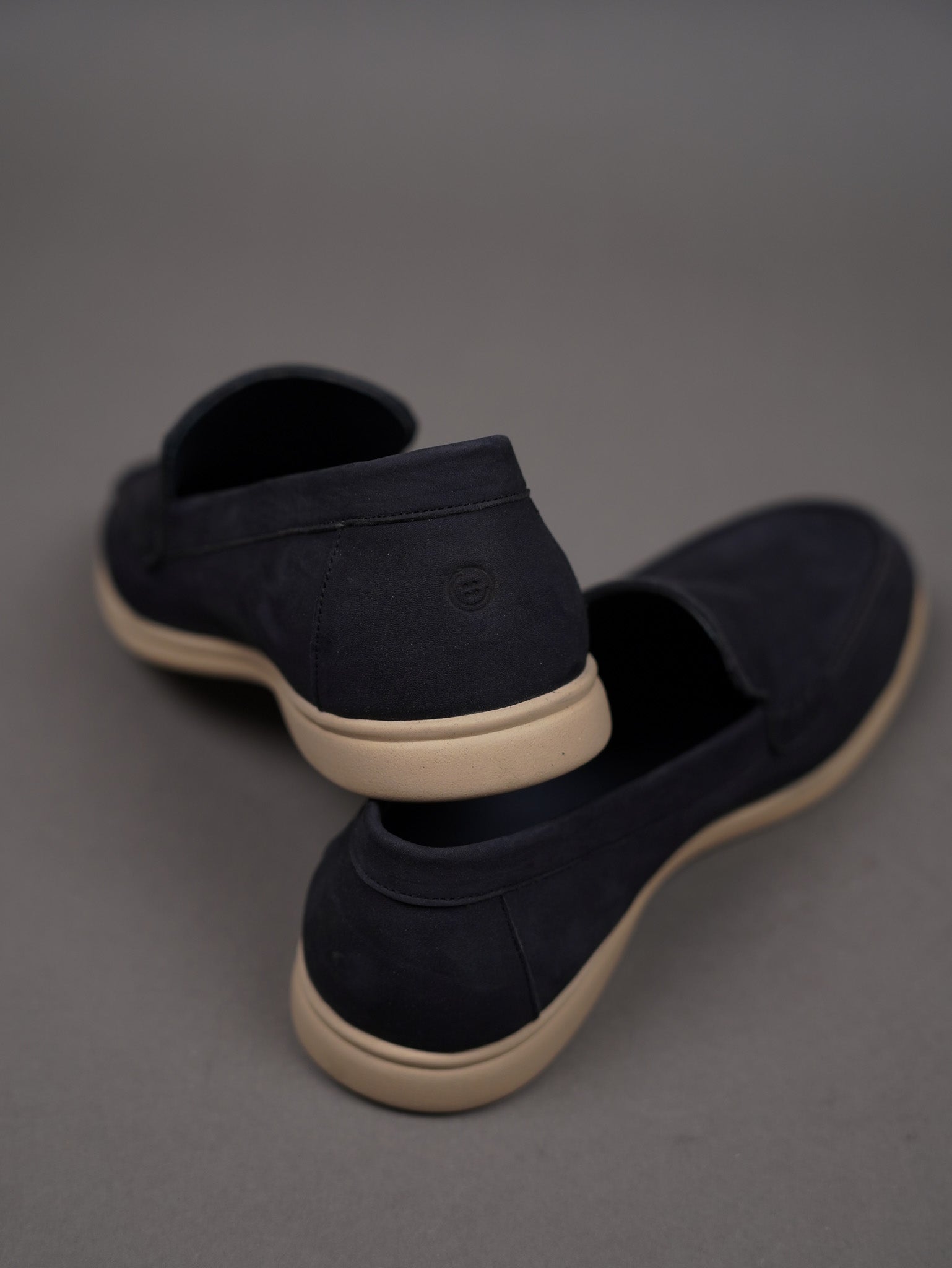 Suede loafers -  navy