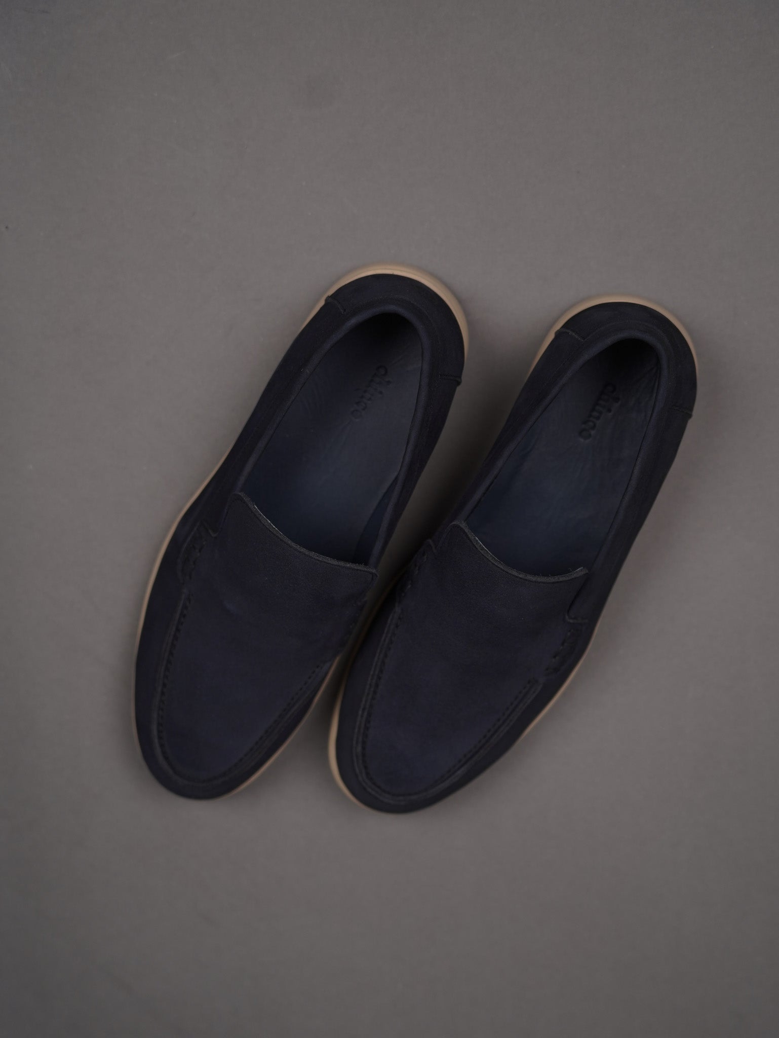 Suede loafers -  navy