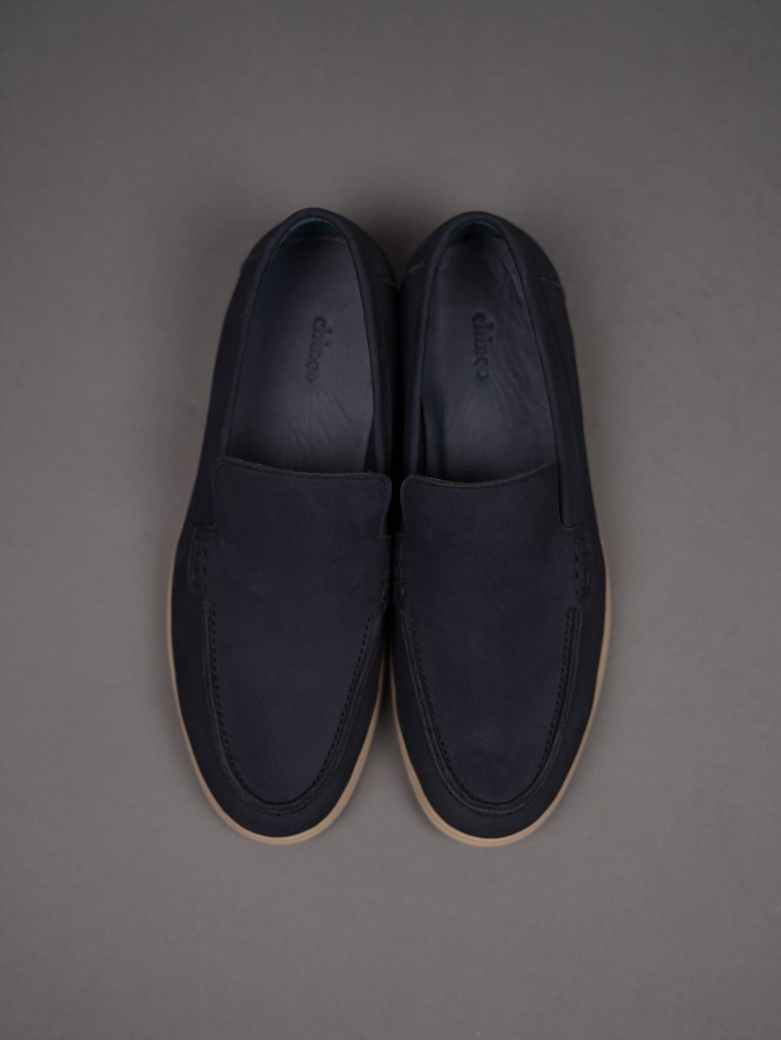 Suede loafers -  navy