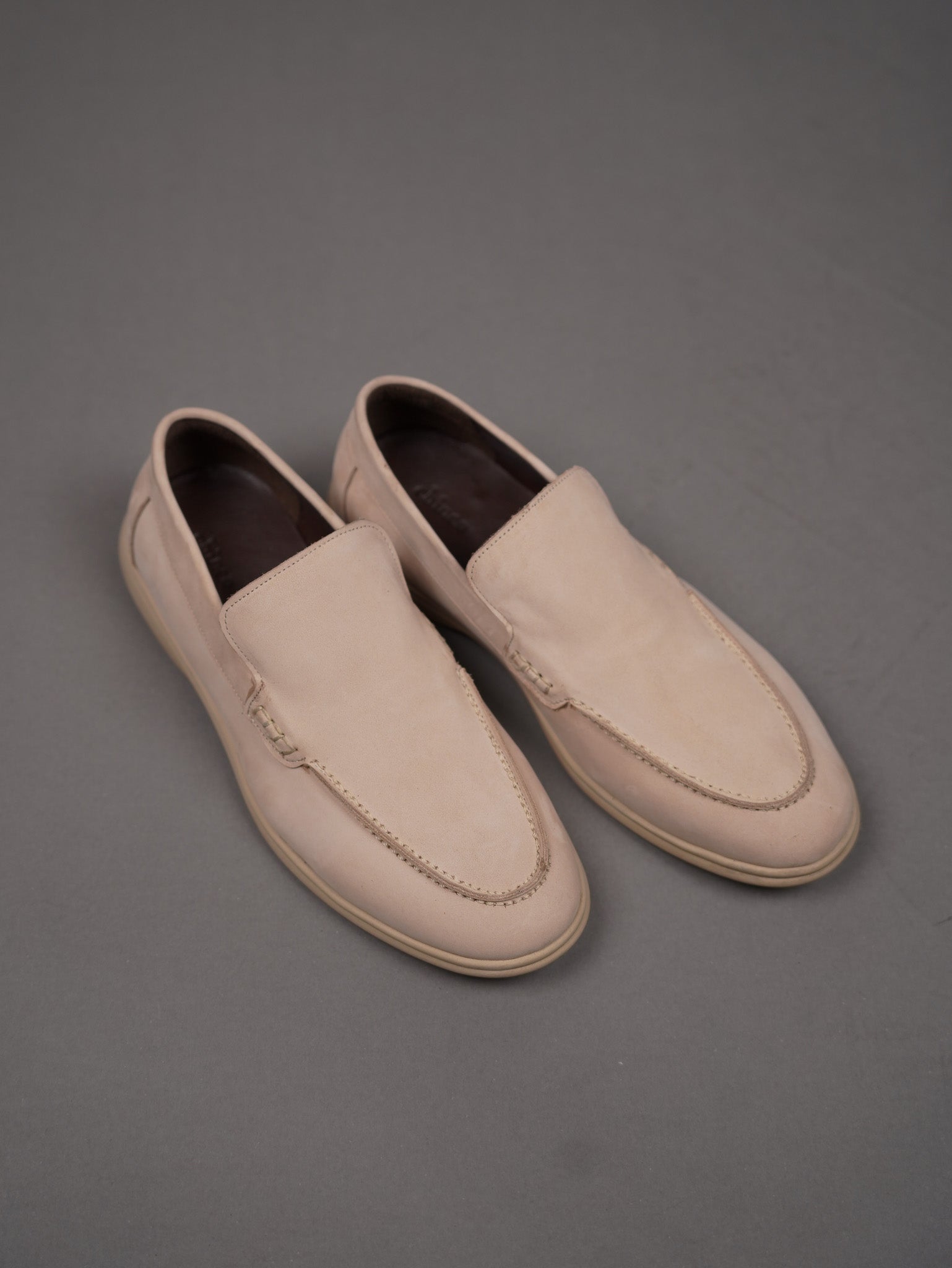 Suede loafers - BEIGE