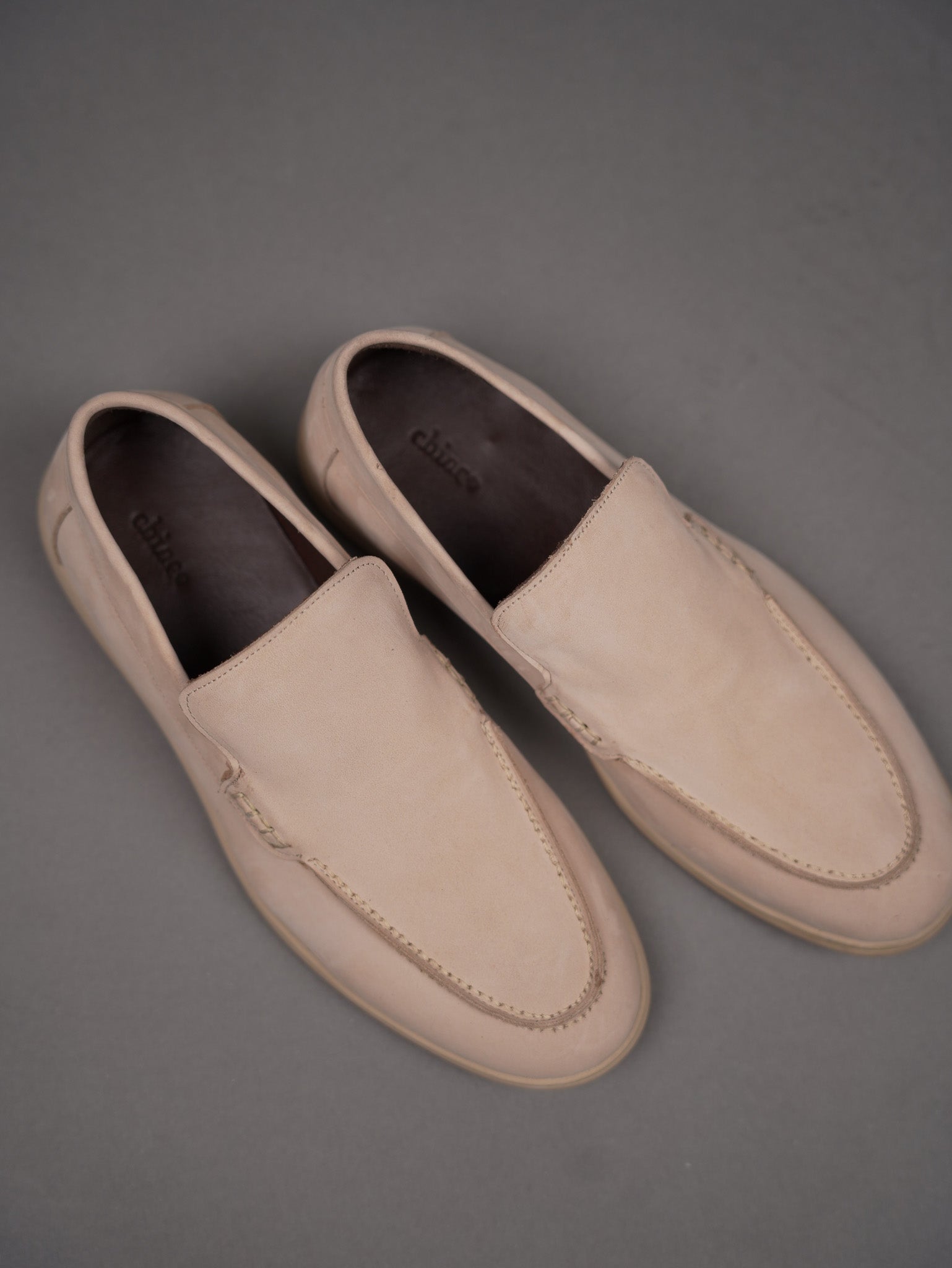 Suede loafers - BEIGE