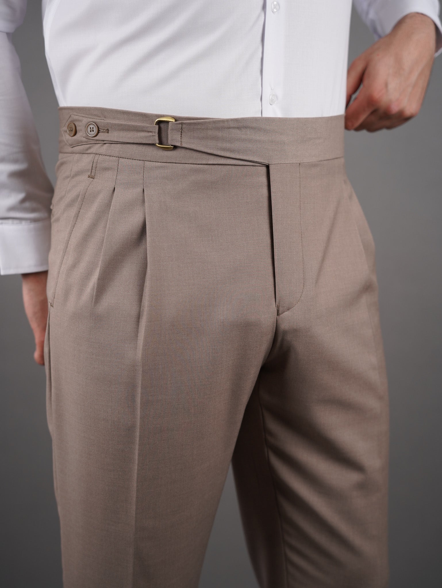 Four-Button Double-Breasted suit - cacao