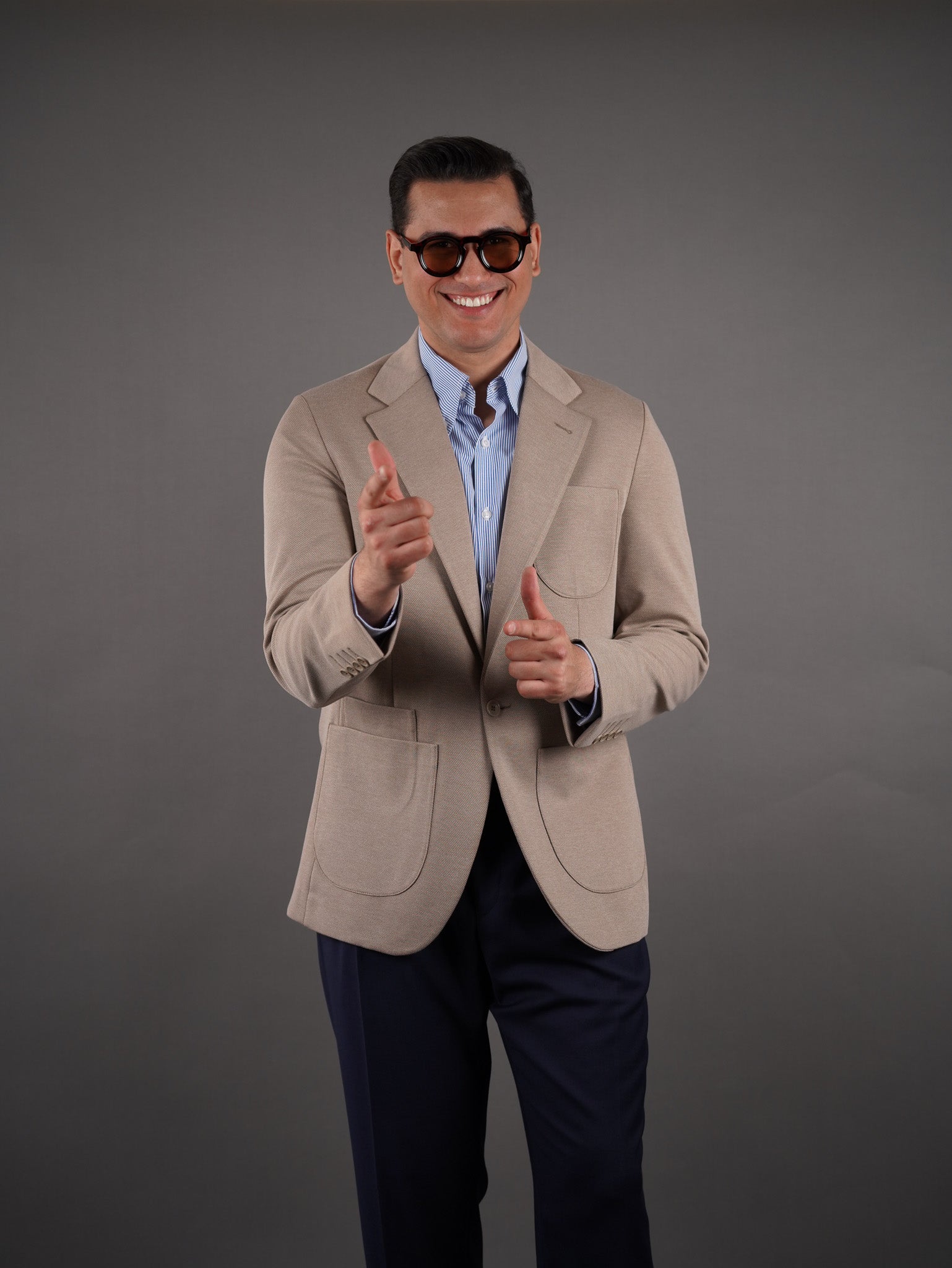 Unlined Lycra Blazer - beige