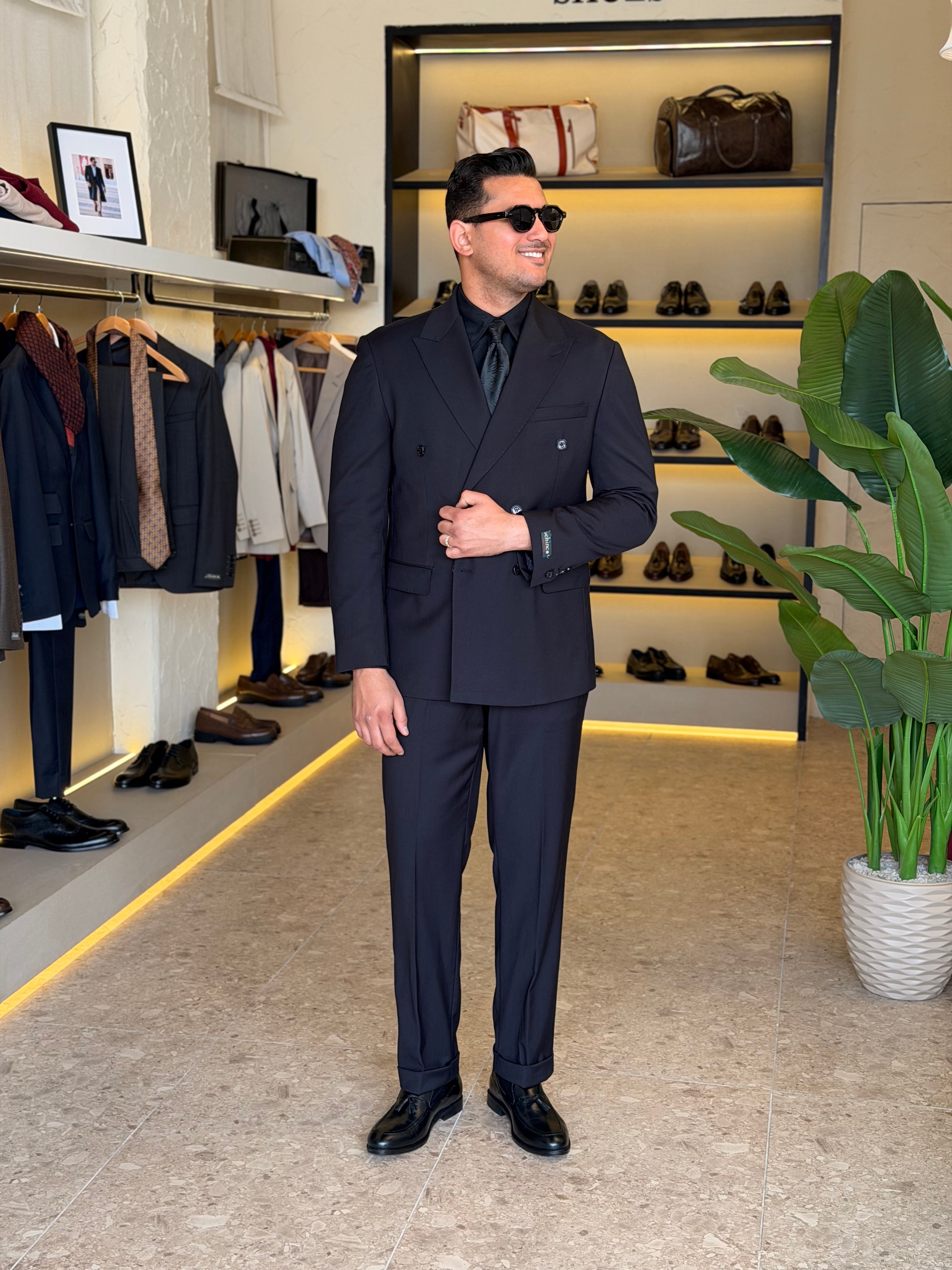 Double breasted suit - Black