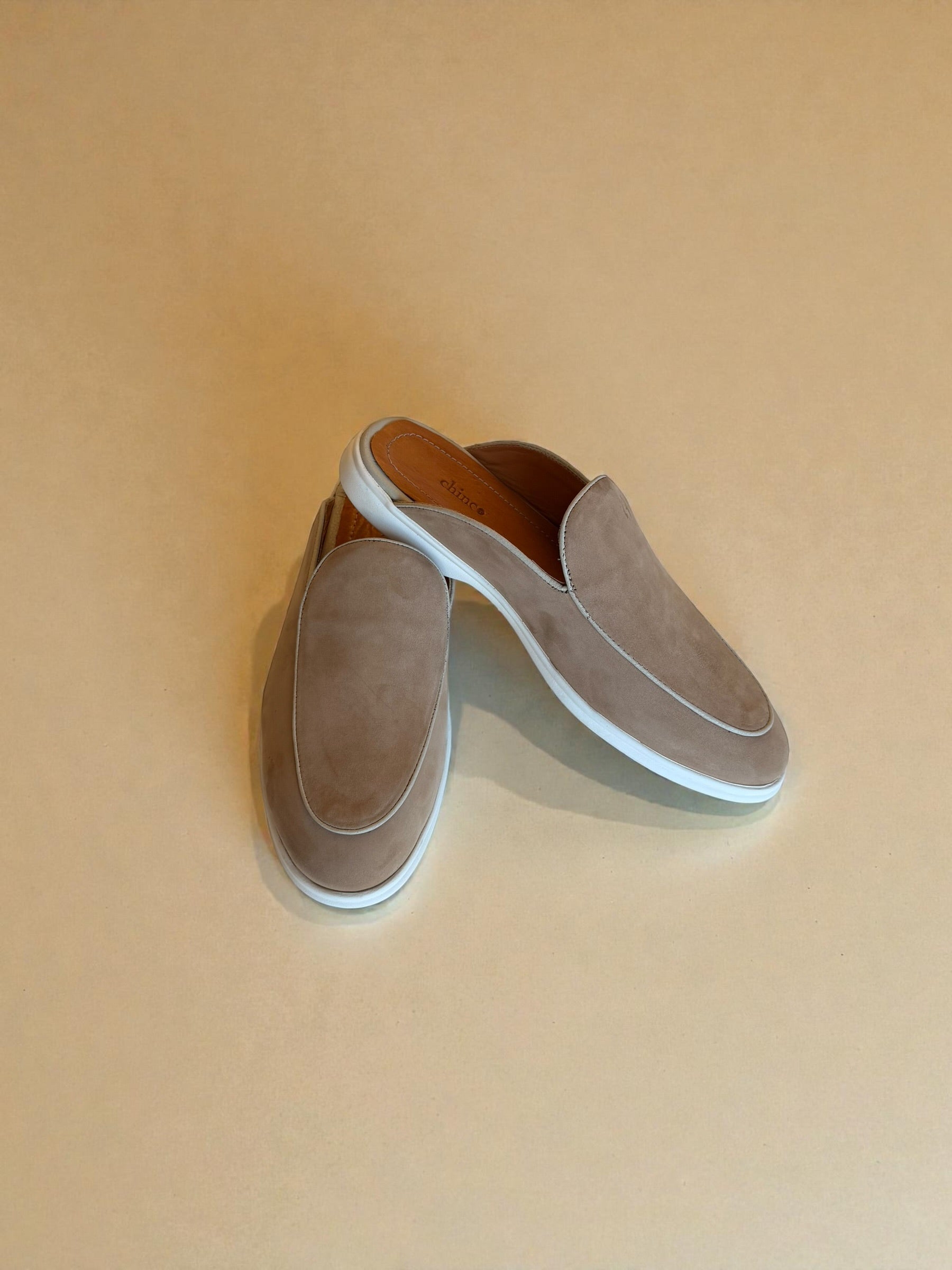 Suede Mule - Beige