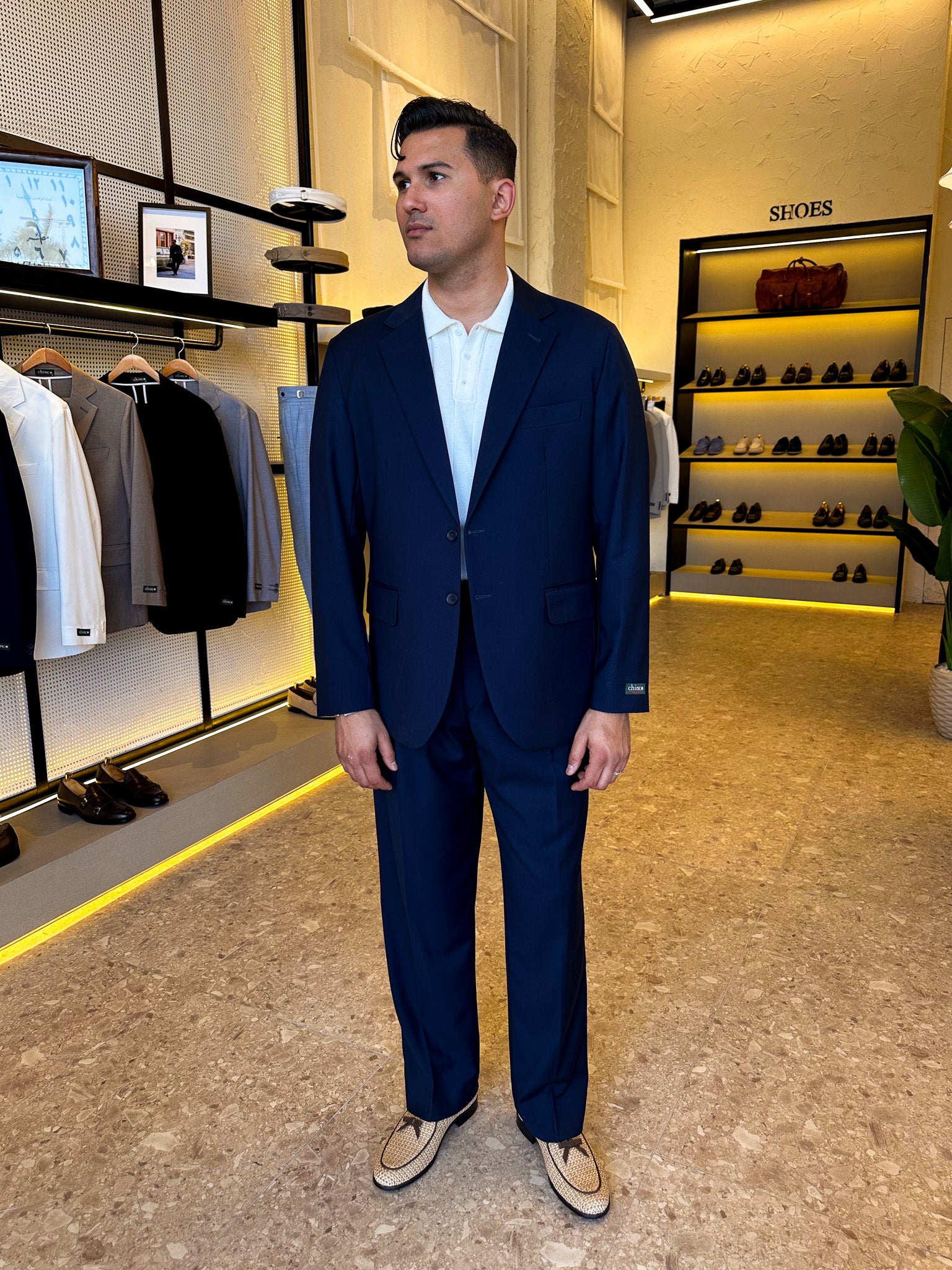 Relaxed Unlined Suit - navy