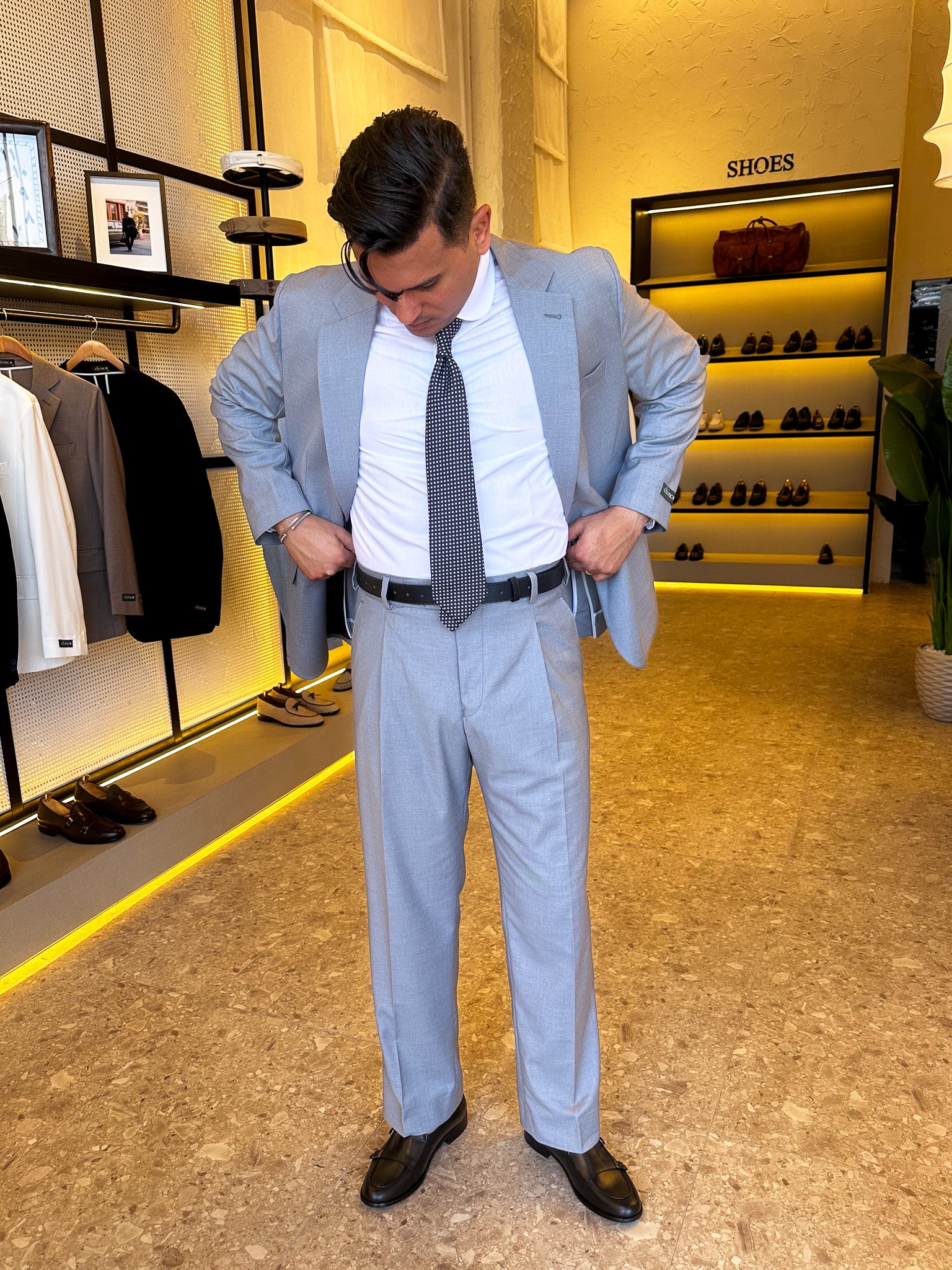 Relaxed Unlined Suit - gray