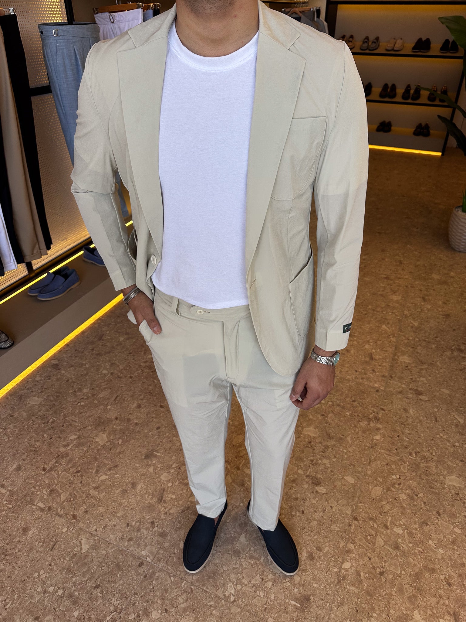 Pocket suit - light beige
