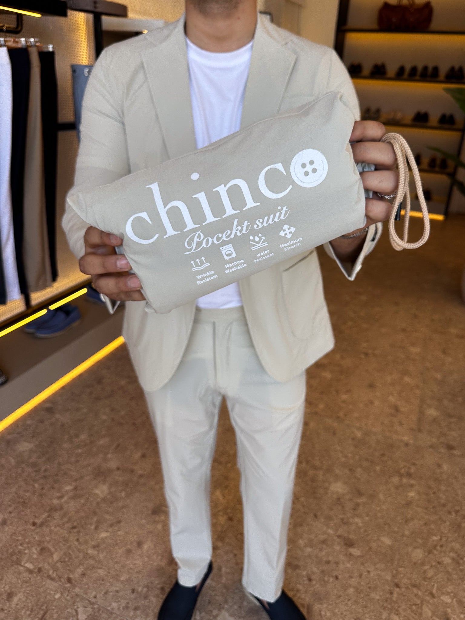 Pocket suit - light beige
