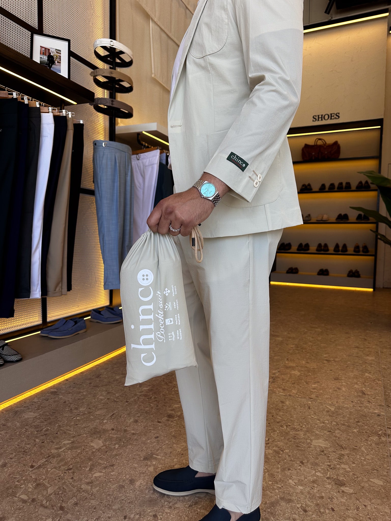Pocket suit - light beige
