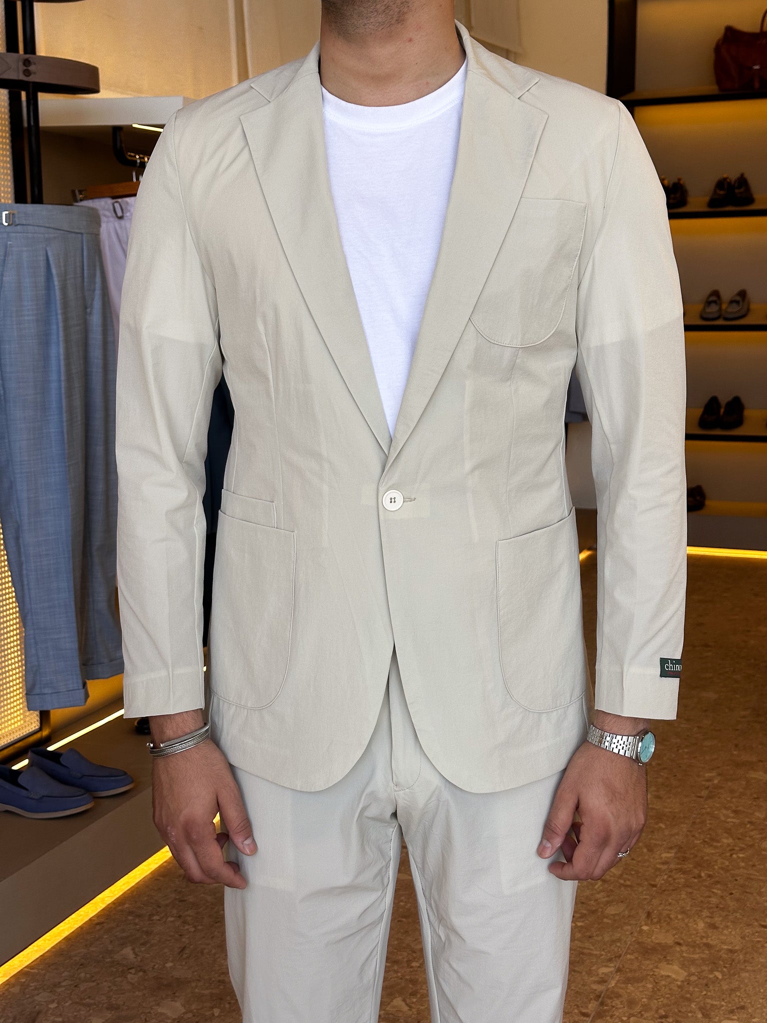 Pocket suit - light beige