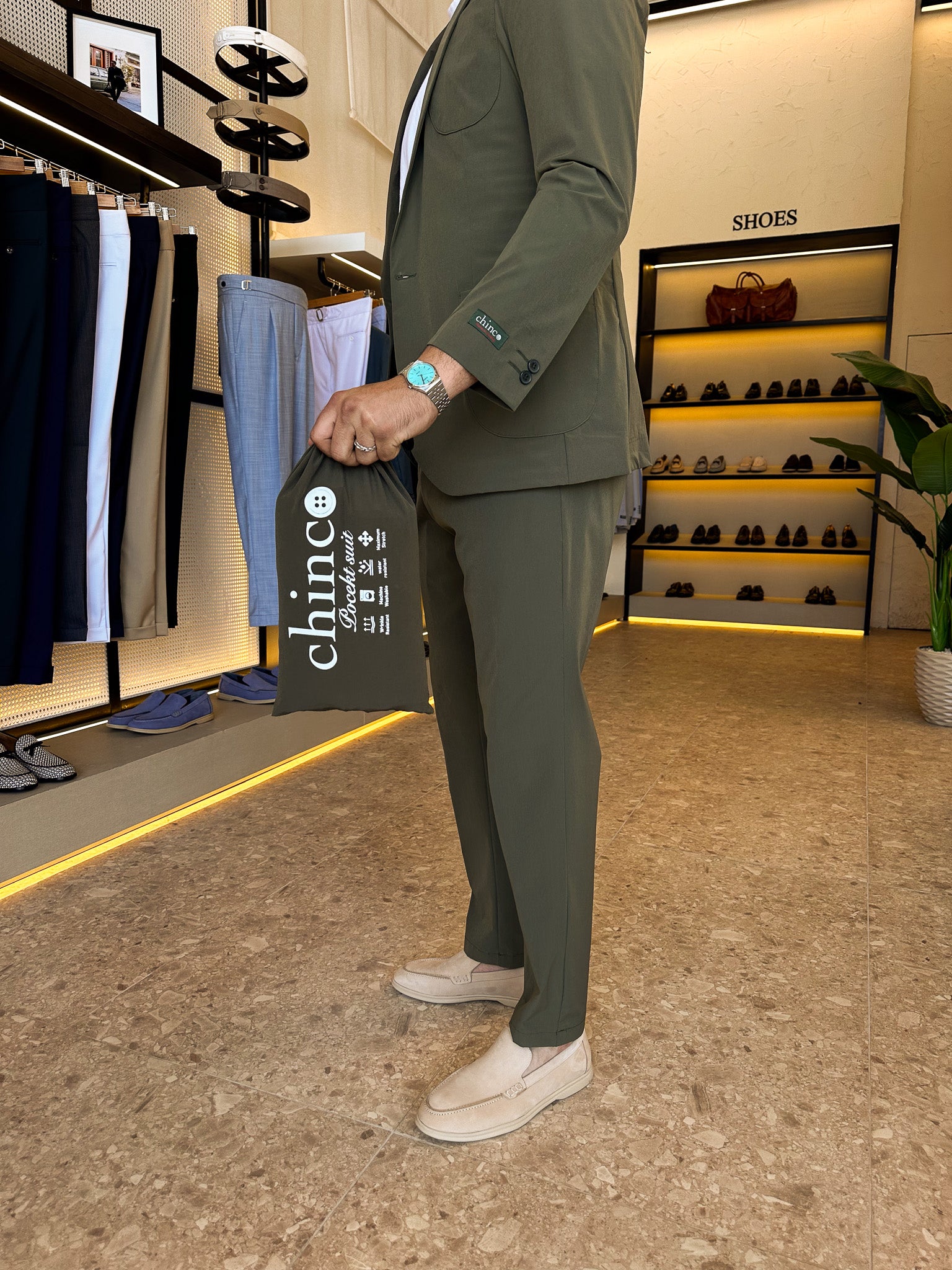 Pocket suit - olive