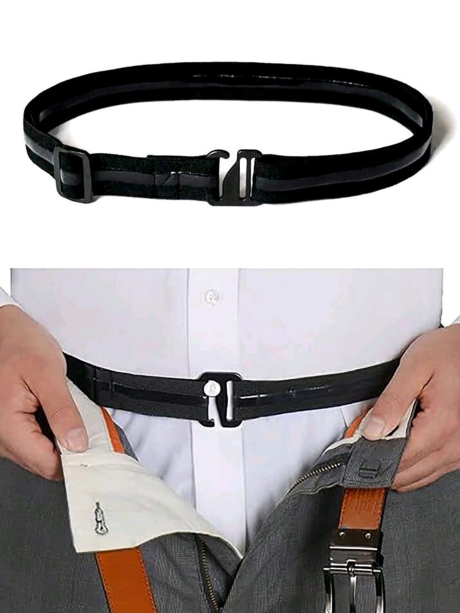 tuck it belt for chemise -black